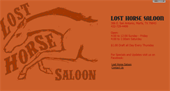 Desktop Screenshot of losthorsesaloon.com