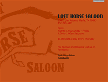 Tablet Screenshot of losthorsesaloon.com